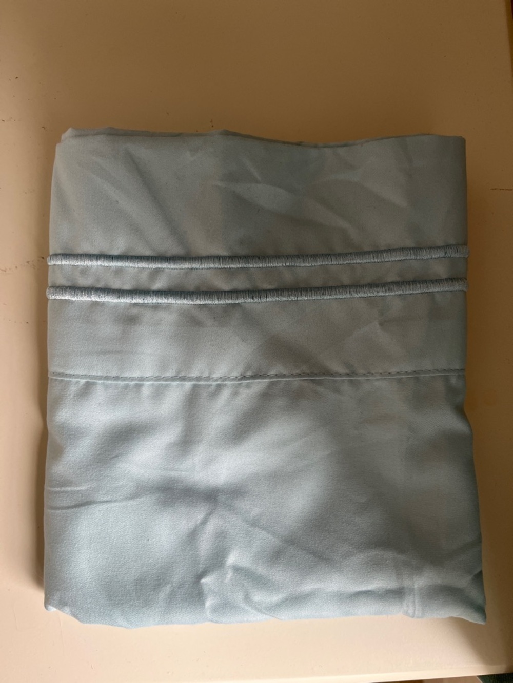 Light Blue Pillowcase with Stripes